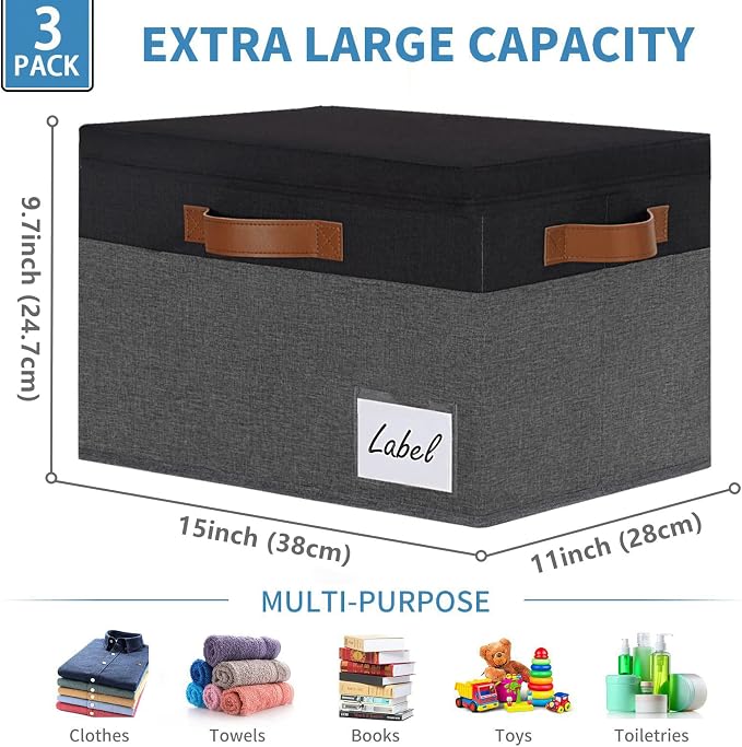 GhvyenntteS Fabric Storage Bins - Image 3