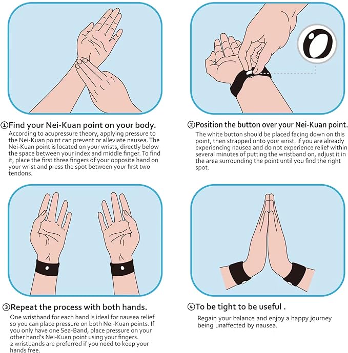 Motion Sickness Bands/Acupressure Nausea Wristband - Image 3