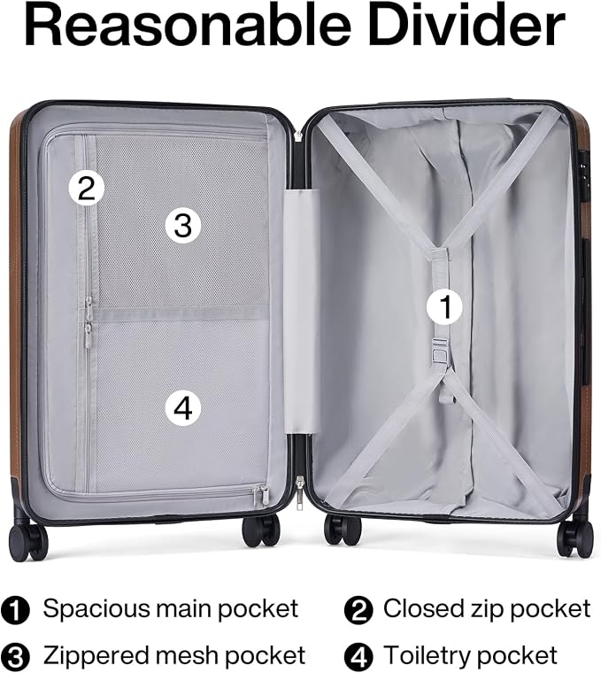 Hanke 24 Inch Luggage Suitcases - Image 5
