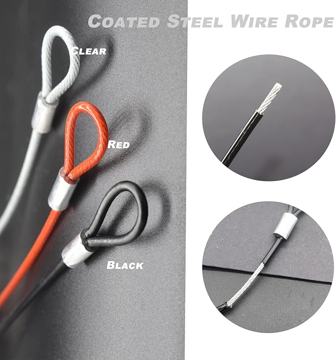 15 pcs 7.9 inch 3mm Thickness Galvanized Steel Wire Cable - Image 4