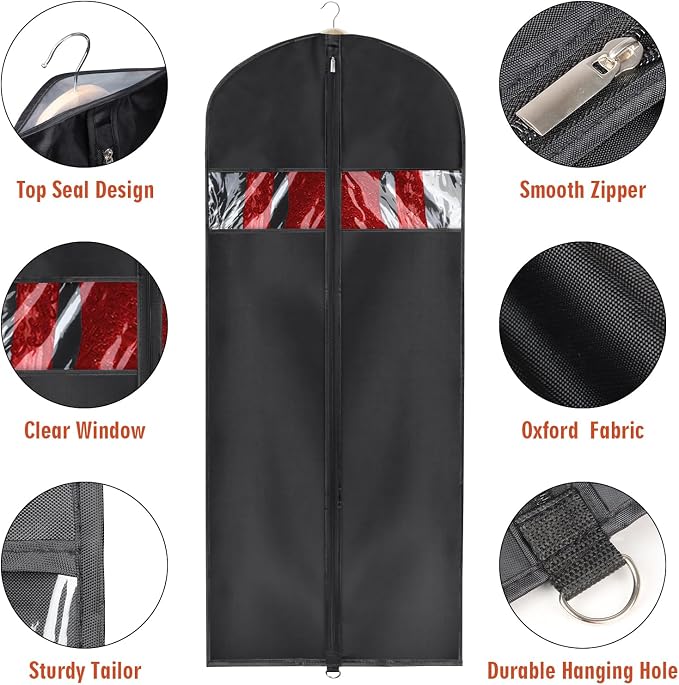 Univivi Garment Bag 60 inch Lightweight Suit Bags - Image 3