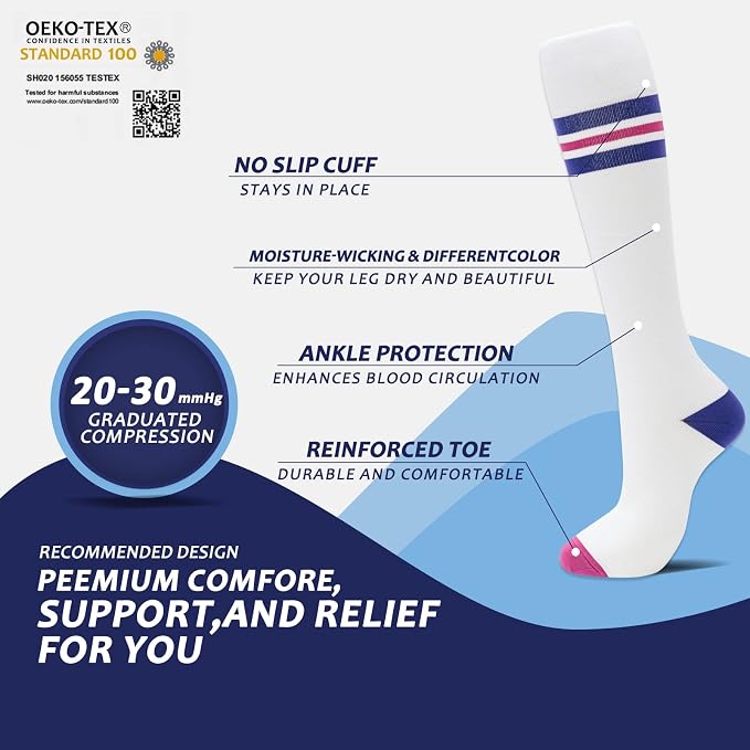 fenglaoda 8 Pairs Compression Socks - Image 6