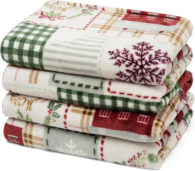 PHF Printed Fleece Blanket Queen Size, No Shed No Pilling Ultra Soft Plush Cozy by PHF
