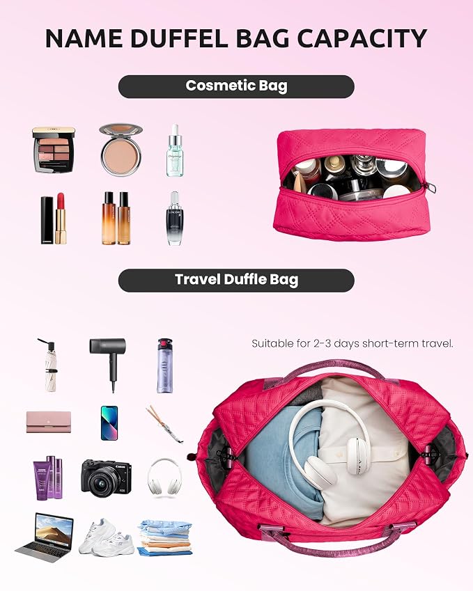 Gifts for Teen Girls 16-18, Birthday Gift-Initial Travel Bag - Image 4
