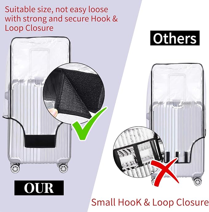 Yotako Clear PVC Suitcase Cover Protectors 32 Inch Luggage Cover - Image 3