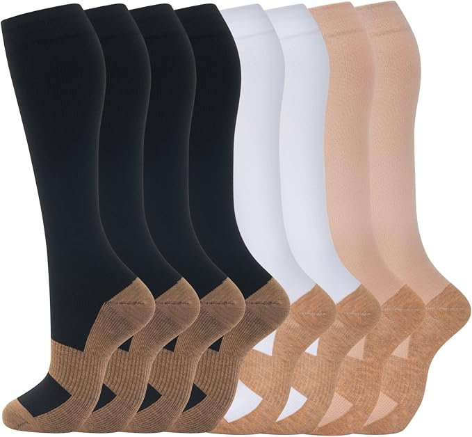 fenglaoda 8 Pairs Compression Socks by fenglaoda