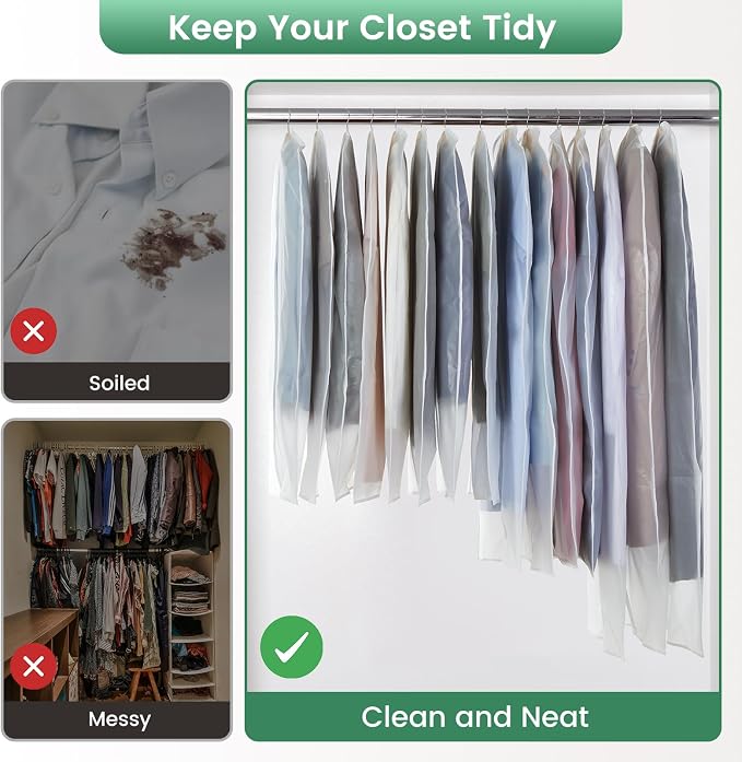 6 Pack Translucent Garment Bags - Image 4