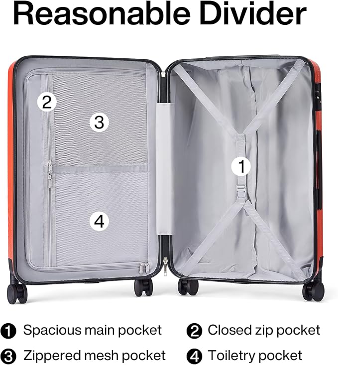 Hanke Luggage Sets 3 piece Carry On Luggage - Image 5