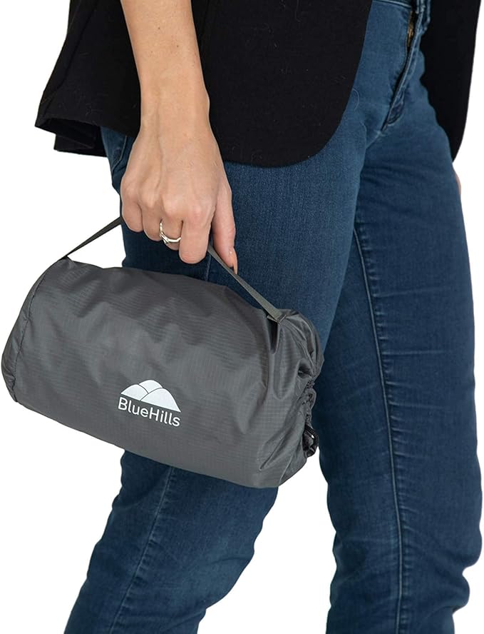 BlueHills Ultra Compact Travel Blanket Pillow in Portable Bag Case Soft 70 X 56 - Image 8