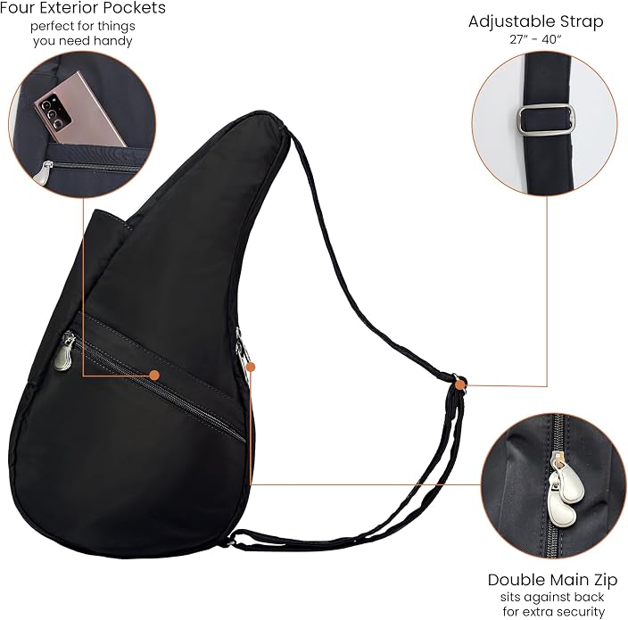 AmeriBag 17" Microfiber Crossbody Sling Healthy Back Bag - Image 11