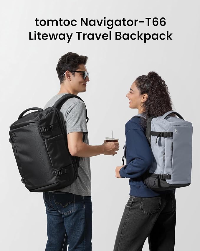 tomtoc Travel Backpack 40L, TSA Friendly Flight Approved Carry-on Luggage Hand - Image 2