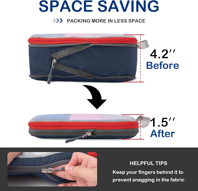 Cipway Mesh Compression Packing Cubes, Ultralight See Through Luggage Organizer - Image 3