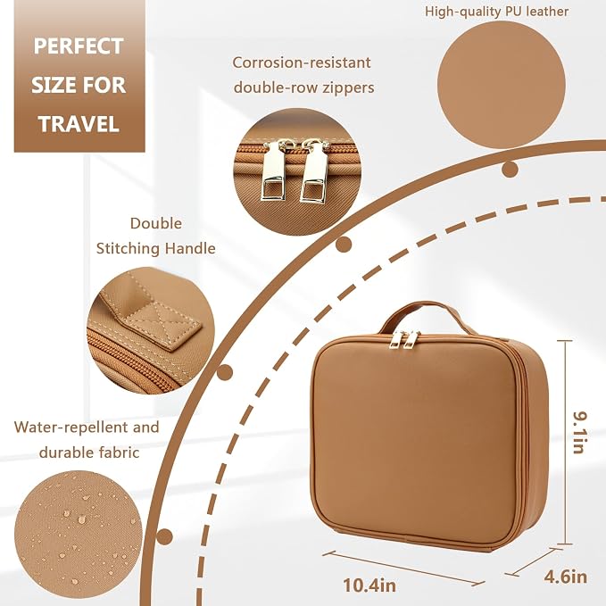 Travel Makeup Bag for Women and Makeup Artists Cosmetic Organizer Large Makeup - Image 3