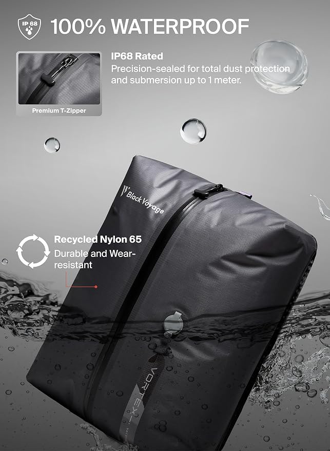 Black Voyage Reusable Vacuum Compression Travel Bag - Image 4