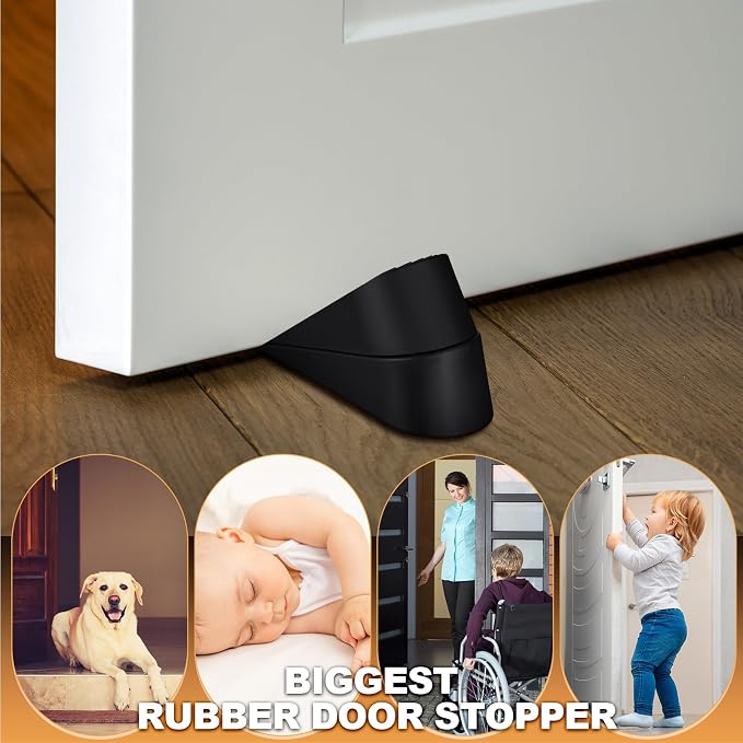 Frienda 4 Pack Large Door Stoppers Heavy Duty Rubber Stopper - Image 7