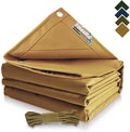 FoundGo 20x24ft Canvas Tarp 22 Mil Tarps 14 oz Canvas Tarpaulin Heavy Duty by FoundGo