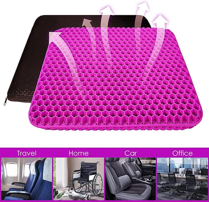 Gel Seat Cushion, Office Seat Cushion Chair Pads - Image 4