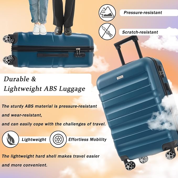Merax Luggage Sets 6 Piece Hardshell ABS Suitcases - Image 5