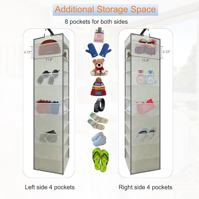 2 Pack Large-Sized Hanging Shoe Organizer 10-Shelf, Sturdy Hanging Closet - Image 6
