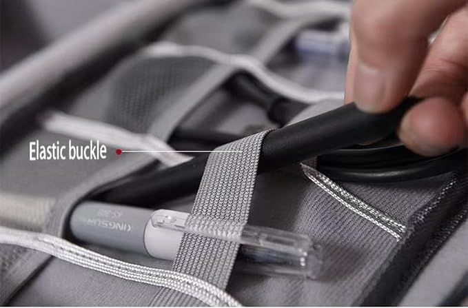 Cable Organizer bag for women or men, Electronic Accessories Carry Case - Image 2