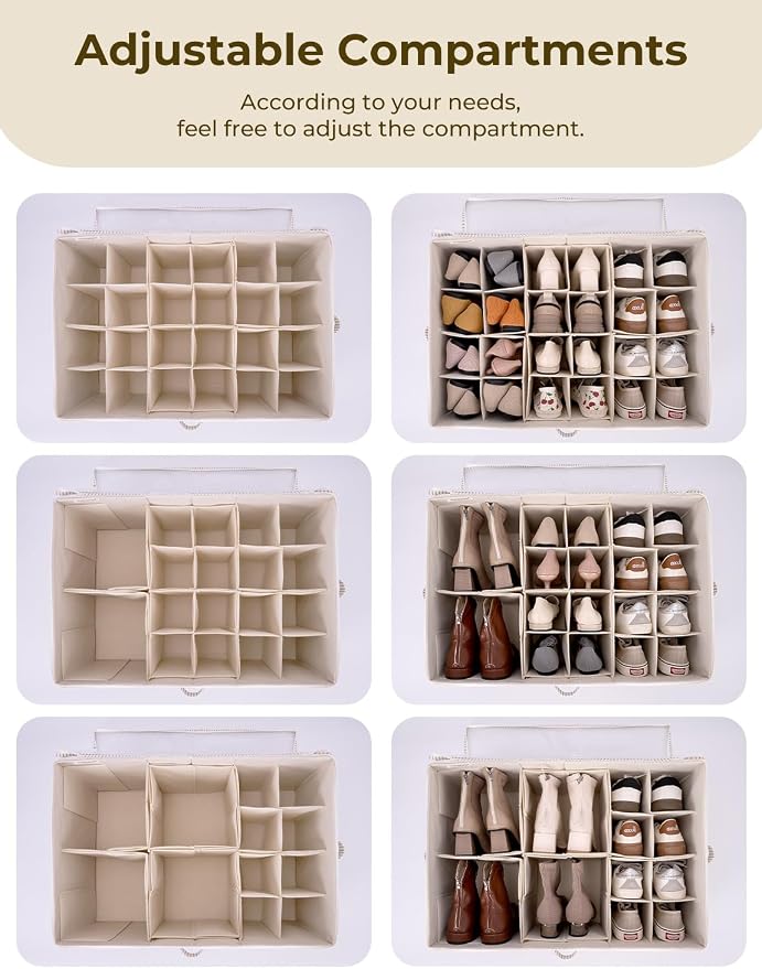 StorageWorks Shoe Organizer for Closet, Fits up to 24 Pairs, Shoe Cubby Storage - Image 4