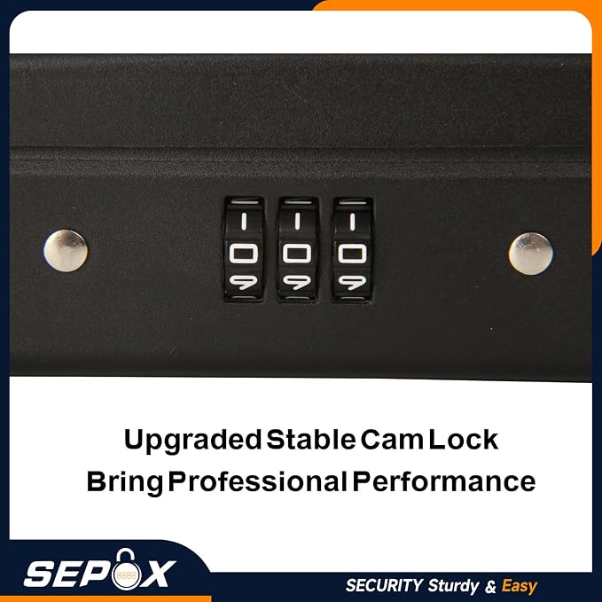 SEPOX® 4Pcs Water/Fire-Resistant Portable Security Case Lock Box Steel - Image 8