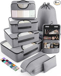 Veken 8 Set Packing Cubes for Travel Essentials, Suitcase Organizer Bags in 4 by Veken