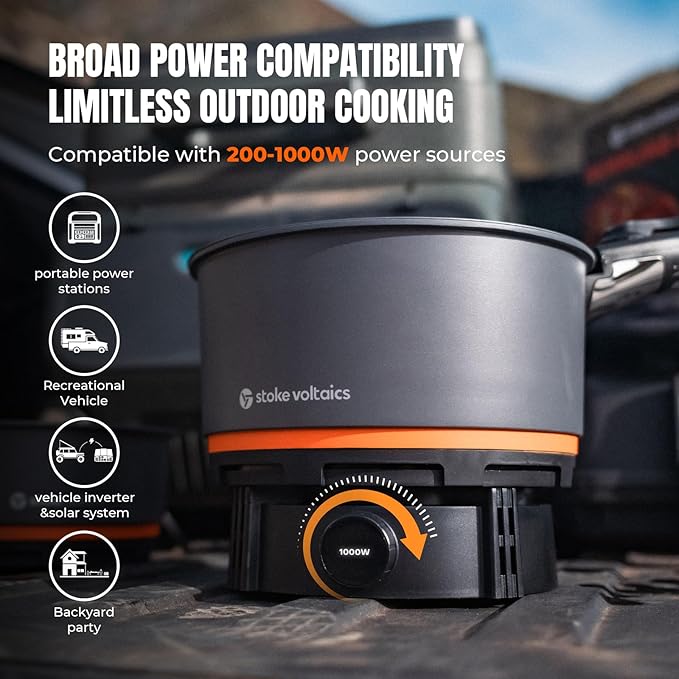 Nomad Cooking System, Electric Camping Stove 200-1000W - Image 2