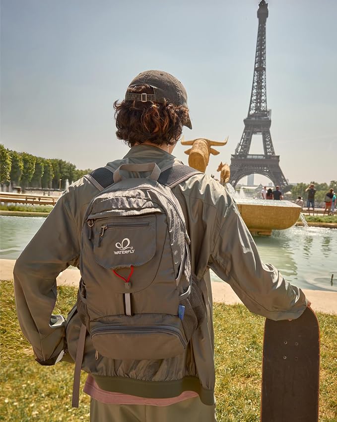 WATERFLY Small Lightweight Packable Backpack: 20l Ultra Light Foldable Travel - Image 8