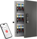 72 Key Cabinet Organizer, Metal Key Lock Box Wall Mount use OTP Technology by DiDiHere