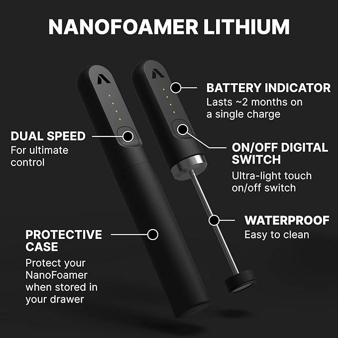 Subminimal NanoFoamer Lithium Performance Milk Foamer | USB-C Rechargeable - Image 4