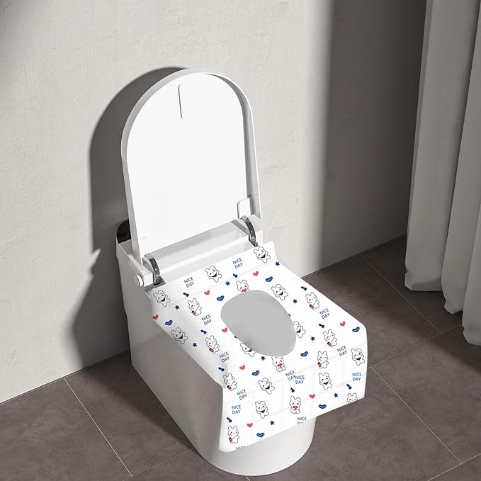 50 Pack Toilet Seat Covers Disposable, Portable Toilet Seat Cover - Image 6