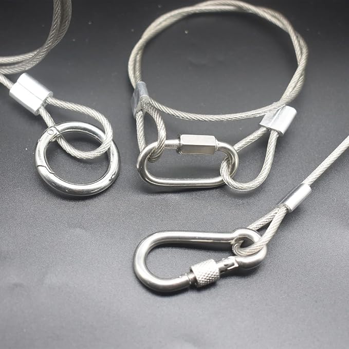6 pcs 39 inch 3mm Thickness Stainless Steel Wire Cable - Image 6