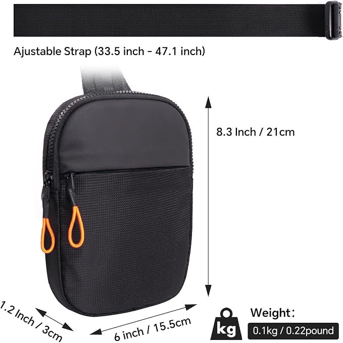 MJNUONE Mini Sling Bag for Men Outdoor Lightweight Small Crossbody Bag Women - Image 7