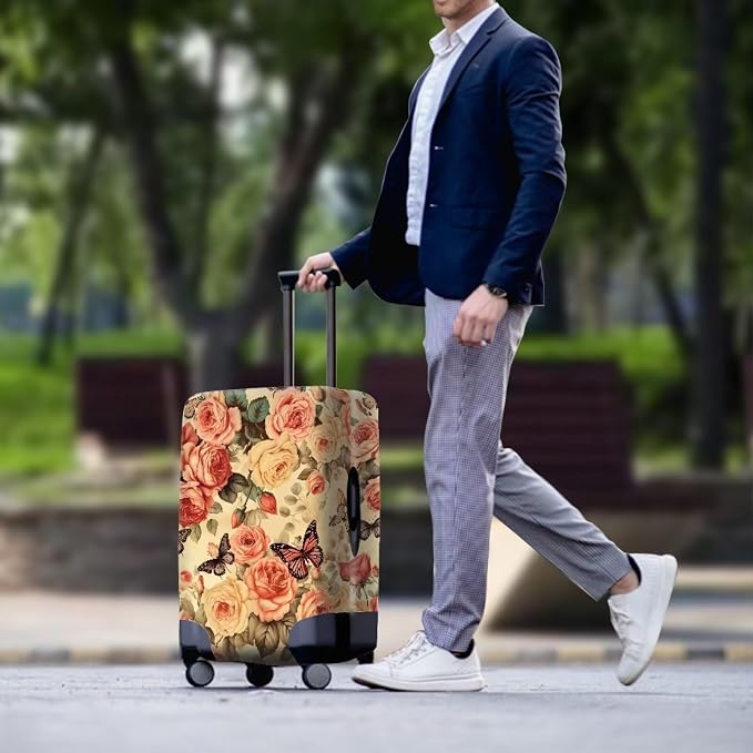 Pink Butterfly Suitcase Covers for Luggage Universal Fit 26-29 Inch Luggage - Image 3