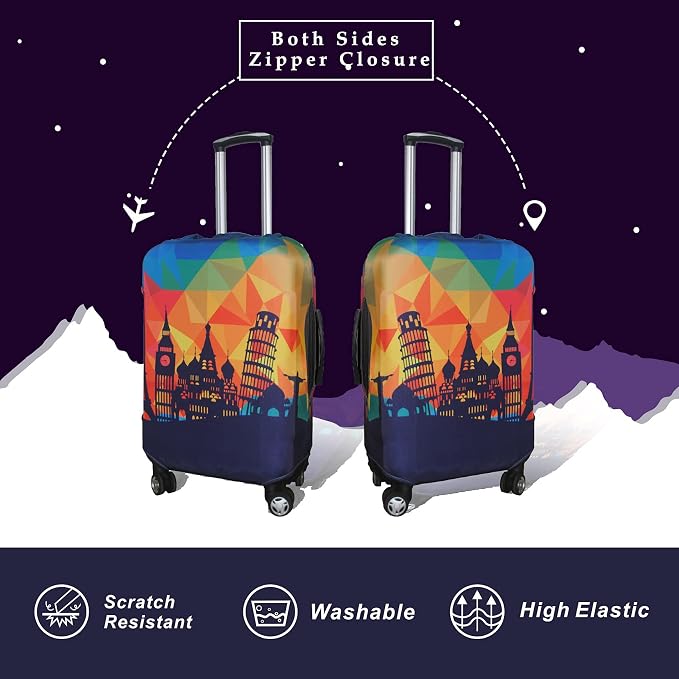Explore Land Travel Luggage Cover Suitcase Protector Fits 31-32 Inch Case - Image 2