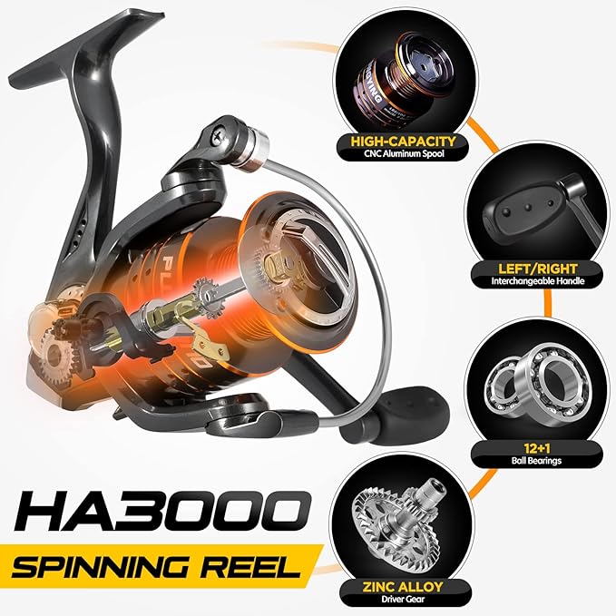PLUSINNO Fishing Rod and Reel Combos Carbon Fiber Telescopic Fishing Pole - Image 6