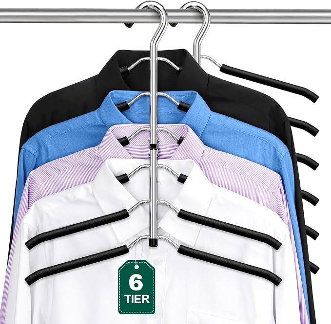 DOIOWN Space Saving 6 Tier Coat Hangers by DOIOWN