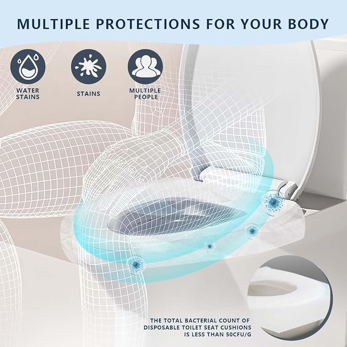 2 Pack Disposable Toilet Seat Covers Flushable Paper Toilet Seat Cover - Image 4