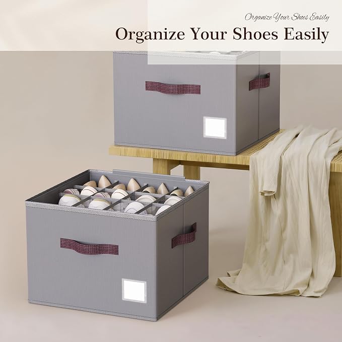 Criusia Shoe Organizer for Closet, 3 Pack Shoe Organizer - Image 7