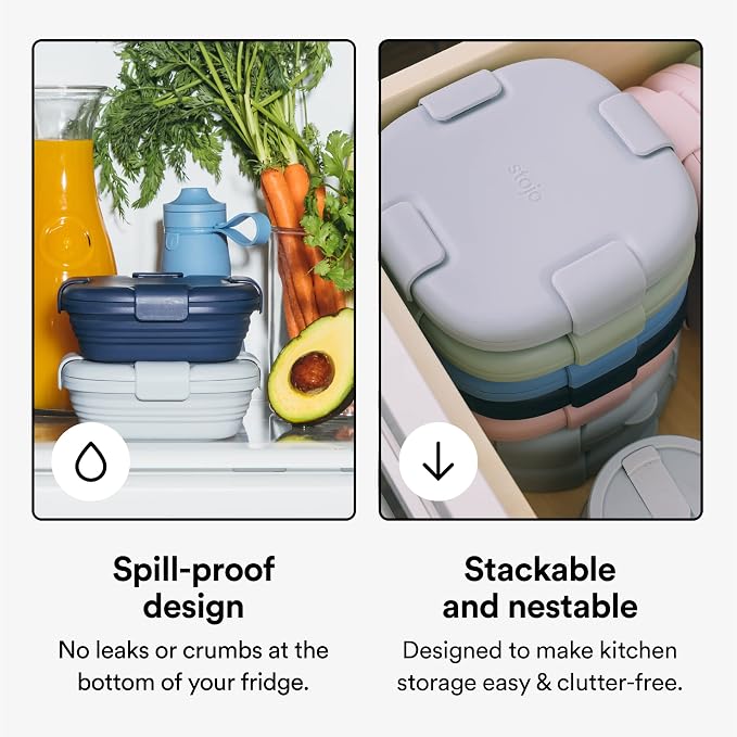 STOJO Collapsible Sandwich Box – 24oz, Reusable Food Storage Container - Image 4