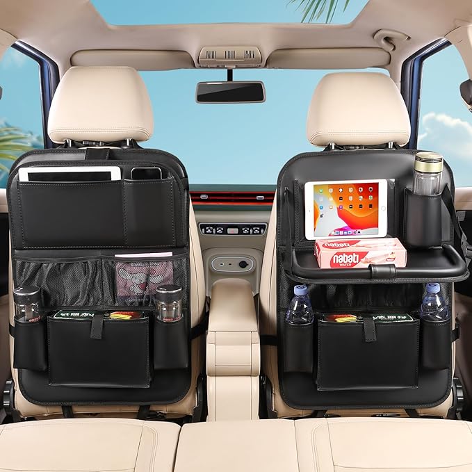 2PACK Leather Car Backseat Organizer - Image 2