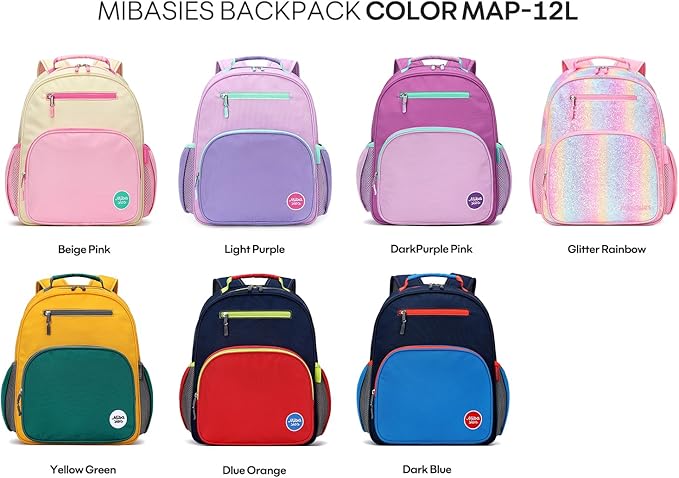 mibasies Girls Backpack 5-8: Glitter Kids Backpacks - Image 5