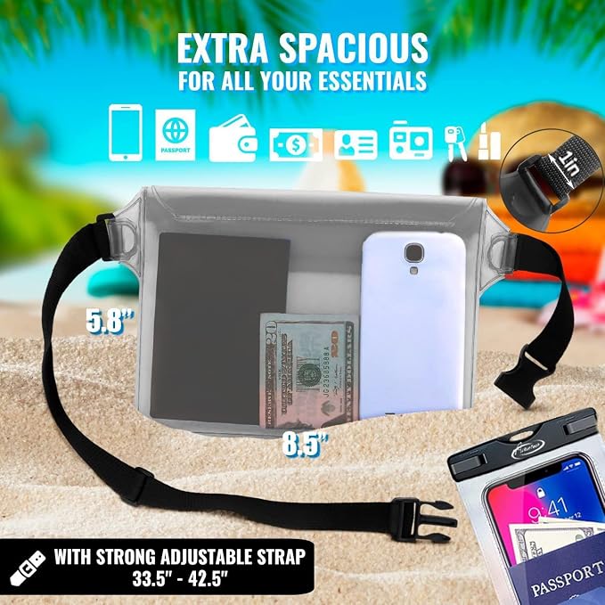 AiRunTech Waterproof Phone Pouch, Cruise Essentials 4-Piece Set, Beach Vacation - Image 4