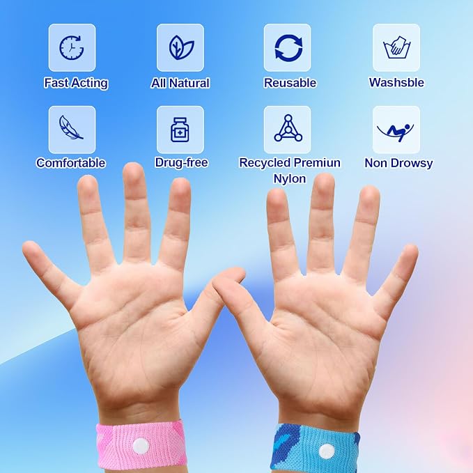 LYJEE Motion Sickness Bands for Kids, Travel Sickness Relief Wristbands - Image 5