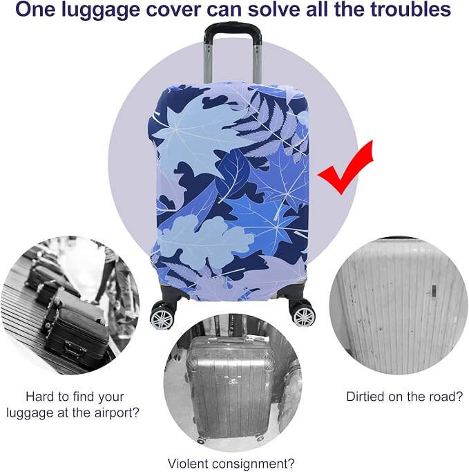 Travel Luggage Cover, Suitcase Protector Bag Fits 19-20 Inch Luggage Bluemaple - Image 4