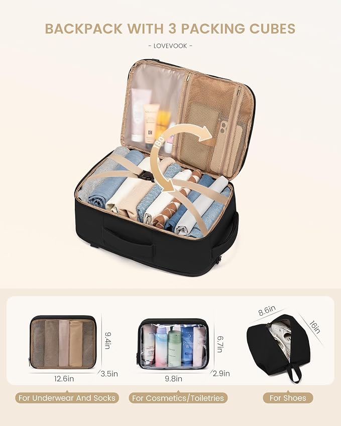 LOVEVOOK Travel Backpack for Women & Men, 60L Large Carry On Backpack Airline - Image 4