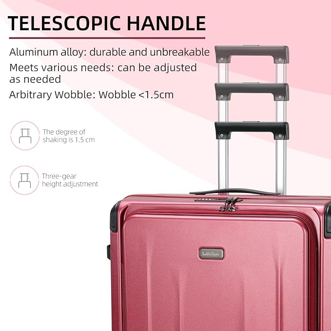 Carry On Luggage, 20 Inch Top Opening Aluminum Frame Lightweight Airline - Image 5