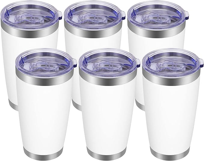 VEGOND 20oz Tumbler with Lid and Straw Stainless Steel Tumbler Cup Bulk Vacuum by VEGOND