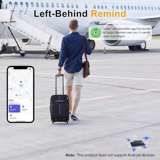 LBPRT Air Card Tag Rechargeable Wallet Tracker Thin 1.6mm, Item Finder Work - Image 6